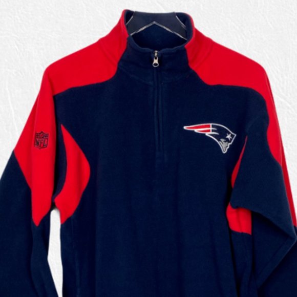 NFL Patriots 1/4 Zip Fleece Pullover | Youth XL - Picture 2 of 8